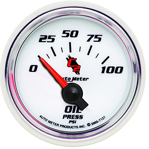 AutoMeter 7127 C2 2-1/16" Oil Pressure Gauge, 0-100 PSI Electrical