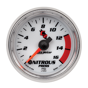AutoMeter 7174 C2 2-1/16" Digital Stepper Motor Nitrous Pressure Gauge, 0-1600 PSI Electrical