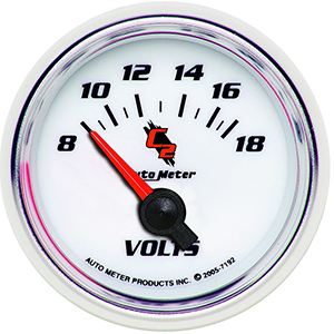 AutoMeter 7192 C2 2-1/16" Air-Core Voltmeter Gauge, 8-18V Electrical