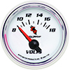 AutoMeter 7192 C2 2-1/16" Air-Core Voltmeter Gauge, 8-18V Electrical