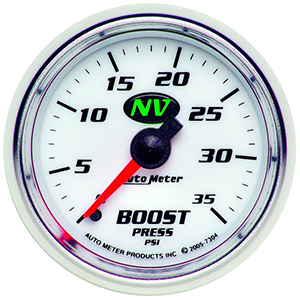 AutoMeter 7304 NV 2-1/16" Boost Gauge, 0-35 PSI Mechanical