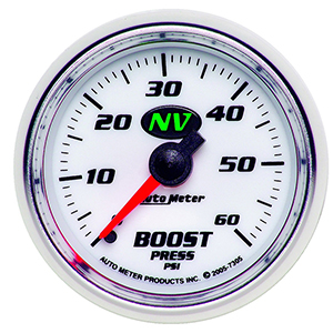 AutoMeter 7305 NV 2-1/16" Boost Gauge, 0-60 PSI Mechanical