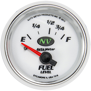 AutoMeter 7318 NV 2-1/16" Fuel Level Gauge, 16-158 Ohms Electric