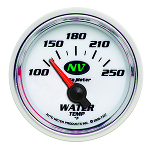 AutoMeter 7337 NV 2-1/16" Air-Core Water Temperature Gauge, 100-250 F Electric