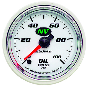 AutoMeter 7353 NV 2-1/16" Digital Stepper Motor Oil Pressure Gauge, 0-100 PSI Electric