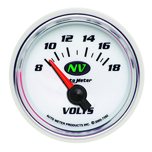 AutoMeter 7392 NV 2-1/16" Air-Core Voltmeter Gauge, 8-18V Electric