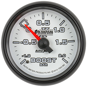 AutoMeter 7503-M2 Phantom II 2-1/16" Boost/Vacuum Gauge, -1 / +2 Bar Mechanical