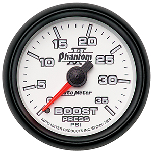 AutoMeter 7504 Phantom II 2-1/16" Boost Gauge, 0-35 PSI Mechanical