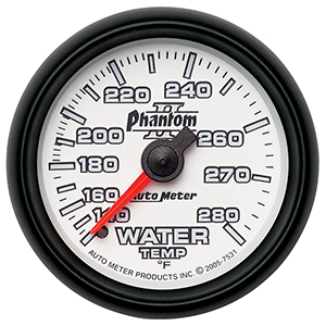 AutoMeter 7531 Phantom II 2-1/16" Water Temperature Gauge, 140-280 F Mechanical