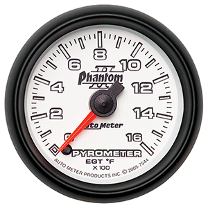 AutoMeter 7544 Phantom II 2-1/16" Pyrometer Gauge, 0-1600 F Electrical