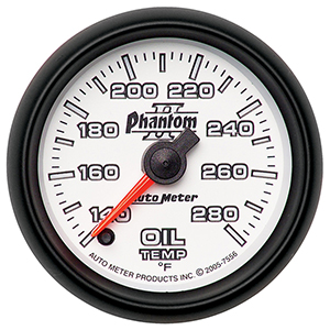 AutoMeter 7556 Phantom II 2-1/16" Oil Temperature Gauge, 140-280 F Electrical