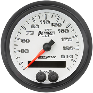 AutoMeter 7580-M Phantom II 3-3/8" GPS Speedometer Gauge, 225 KM/H Electrical