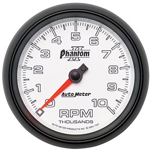 AutoMeter 7597 Phantom II 3-3/8" In-Dash Tachometer Gauge, 0-10,000  RPM Electrical