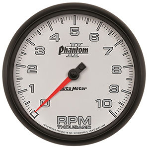 AutoMeter 7598 Phantom II 5" In-Dash Tachometer Gauge, 0-10,000  RPM Electrical