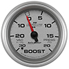 AutoMeter 7701 Ultra-Lite II 2-5/8" Boost/Vacuum Gauge, 30 HG / 20 PSI  Mechanical