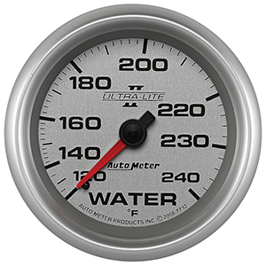 AutoMeter 7732 Ultra-Lite II 2-5/8" Water Temperature Gauge, 120-240 F  Mechanical