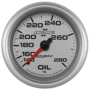 AutoMeter 7741 Ultra-Lite II 2-5/8" Oil Temperature Gauge, 140-280 F  Mechanical