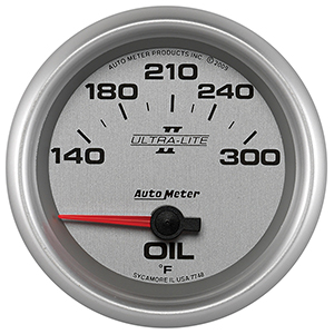 AutoMeter 7748 Ultra-Lite II 2-5/8" Oil Temperature Gauge, 140-300 F  Electrical