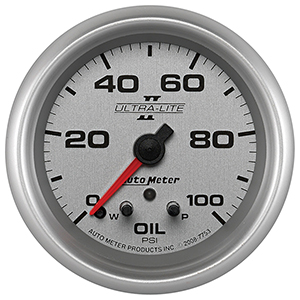 AutoMeter 7753 Ultra-Lite II 2-5/8" Oil Pressure Gauge, 0-100 PSI  Electrical