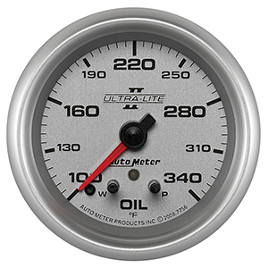 AutoMeter 7756 Ultra-Lite II 2-5/8" Oil Temperature Gauge, 100-340 F  Electrical