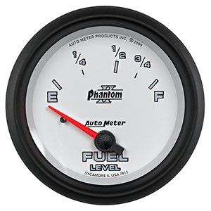 AutoMeter 7815 Phantom II 2-5/8" Fuel Level Gauge, 73-10 Ohms Electrical