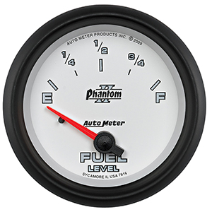 AutoMeter 7816 Phantom II 2-5/8" Fuel Level Gauge, 240-33 Ohms Electrical