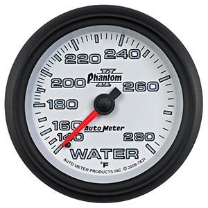 AutoMeter 7831 Phantom II 2-5/8" Water Temperature Gauge, 140-280 F Mechanical