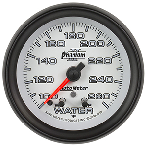 AutoMeter 7855 Phantom II 2-5/8" Water Temperature Gauge, 100-260 F Electrical