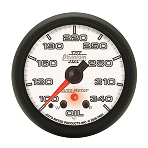 AutoMeter 7856 Phantom II 2-5/8" Oil Temperature Gauge, 100-340 F Electrical