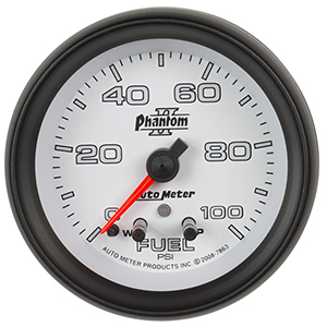AutoMeter 7863 Phantom II 2-5/8" Fuel Pressure Gauge, 0-100 PSI Electrical