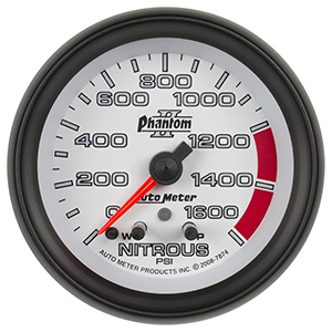 AutoMeter 7874 Phantom II 2-5/8" Nitrous Pressure Gauge, 0-1600 PSI Electrical