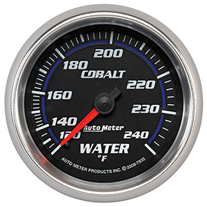 AutoMeter 7932 Cobalt Mechanical 2-5/8" Water Temperature Gauge, 120-240 f
