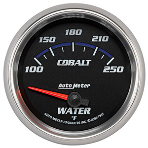 AutoMeter 7937 Cobalt Electric 2-5/8" Air-Core Water Temperature Gauge, 100-250 f