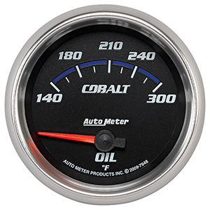 AutoMeter 7948 Cobalt Electric 2-5/8" Air-Core Oil Temperature Gauge, 140-300 f