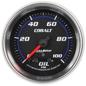 AutoMeter 7953 Cobalt Electric 2-5/8" Digital Stepper Motor Oil Pressure Gauge, 0-100 PSI