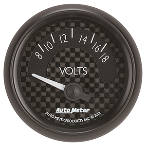 AutoMeter 8092 GT 2-1/16" Air-Core Voltmeter Gauge, 8-18V Electric