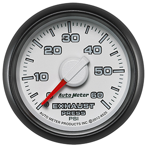AutoMeter 8525 Gen3 Dodge Factory Match 2-1/16" Exhaust Pressure Gauge, 0-60 PSI Mechanical