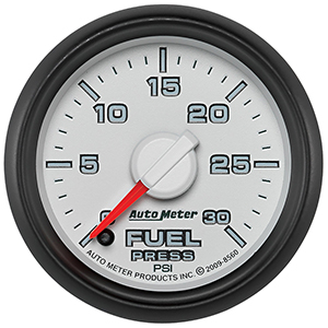 AutoMeter 8560 Gen3 Dodge Factory Match 2-1/16" Digital Stepper Motor Fuel Pressure Gauge, 0-30 PSI Electric