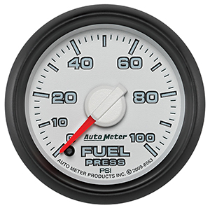AutoMeter 8563 Gen3 Dodge Factory Match 2-1/16" Digital Stepper Motor Fuel Pressure Gauge, 0-100 PSI Electric