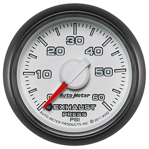 AutoMeter 8592 Gen3 Dodge Factory Match 2-1/16" Digital Stepper Motor Exhaust Pressure Gauge, 0-60 PSI Electric