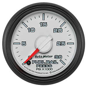AutoMeter 8593 Gen3 Dodge Factory Match 2-1/16" Digital Stepper Motor Fuel Rail Pressure Gauge, 0-30K PSI Electric