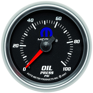 AutoMeter 880014 Mopar 2-1/16" Oil Pressure Gauge, 0-100 PSI Mechanical