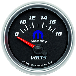 AutoMeter 880021 Mopar 2-1/16" Air-Core Voltmeter Gauge, 8-18V Electric