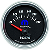 AutoMeter 880021 Mopar 2-1/16" Air-Core Voltmeter Gauge, 8-18V Electric