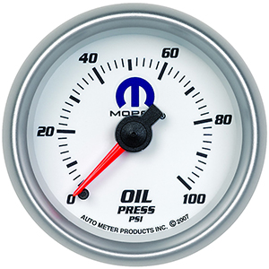 AutoMeter 880028 Mopar 2-1/16" Oil Pressure Gauge, 0-100 PSI Mechanical