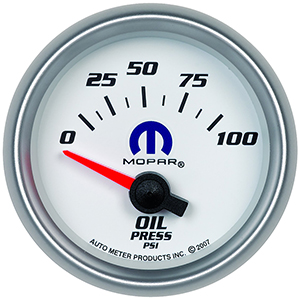 AutoMeter 880029 Mopar 2-1/16" Air-Core Oil Pressure Gauge, 0-100 PSI Electric