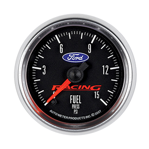 AutoMeter 880107 Ford Racing 2-1/16" Digital Stepper Motor Fuel Pressure Gauge, 0-15 PSI Electric