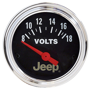 AutoMeter 880242 Jeep 2-1/16" Air-Core Voltmeter Gauge, 8-18V Electric