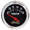 AutoMeter 880242 Jeep 2-1/16" Air-Core Voltmeter Gauge, 8-18V Electric