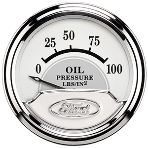 AutoMeter 880352 Ford Masterpiece 2-1/16" Air-Core Oil Pressure Gauge, 0-100 PSI Electric